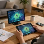 Memainkan permainan Demo PG Soft di tablet di tengah lingkungan rumah yang nyaman mendorong permainan yang bertanggung jawab.