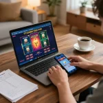 Engaging in online betting with ty le keo nha cai displayed on the screen, enhancing strategic gameplay