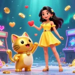 KJC introduces an engaging gambling experience with vibrant themes and golden elements.