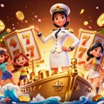 Enjoy the best online pokies Australia with vibrant slot reels and golden coins in this exciting 3D casino scene.