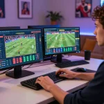 Engaging in strategic online sports betting at JUN88, user explores live odds and match stats.