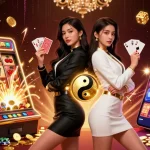 Découvrez l'excitation du casino en ligne le plus payant avec une illustration 3D dynamique de jumeaux joueurs.