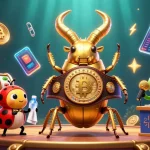Experience the excitement of slot online games with dynamic characters and vibrant casino elements.