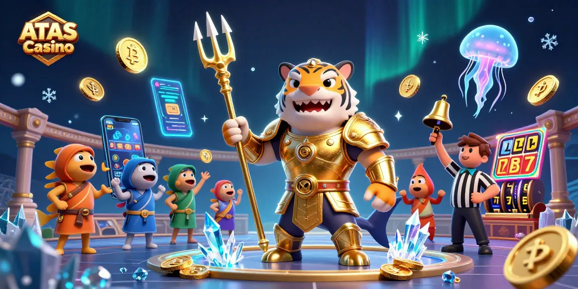 Experience ATAS Casino's thrilling underwater gaming action with unique characters and dynamic visuals.