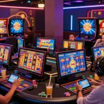 Players exploring new online slot sites in a vibrant virtual casino setting filled with interactive games and excitement.