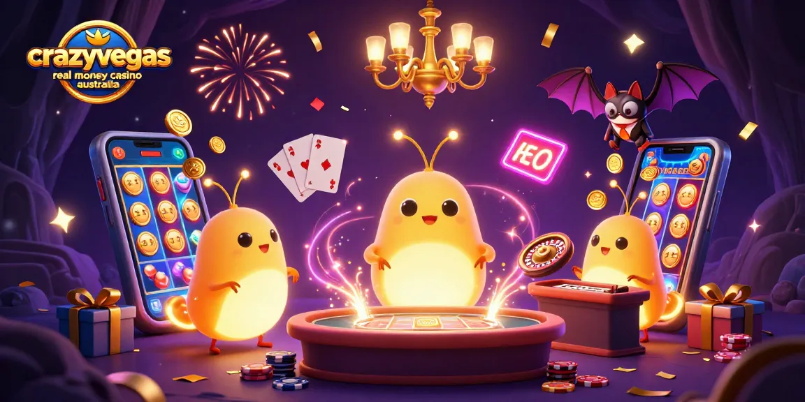 Experience the thrill of crazyvegas real money casino australia with glowing creatures and festive elements.